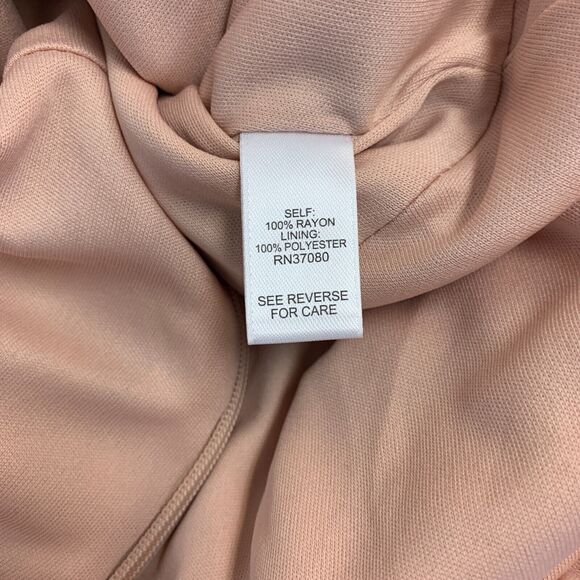 C EST 1946 Dress Womens 12 Pink Big Buttons Pockets Secret Escape Midi Flowy - Picture 11 of 13